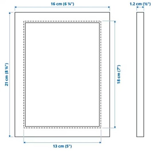 IKEA Fisko 5x7" Turquoise Photo Picture Frame 2 pk NEW‎ Sealed - Picture 3 of 3